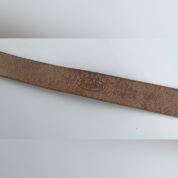 Western kids full grain leather belt with buckle - Picture 7 of 7